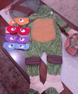 TMNT Ninja Turtle Costume 7pc 2-4